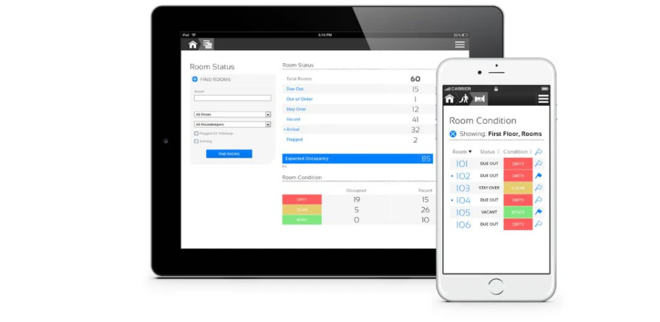 screenshot of SkyTouch Hotel OS